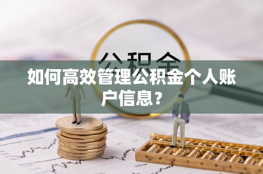 营山如何高效管理公积金个人账户信息？
